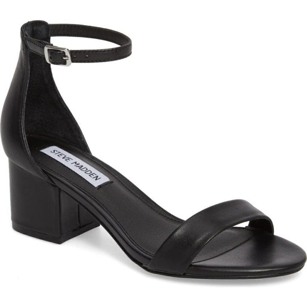 Steve Madden Black Irenee Ankle Strap Sandal